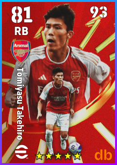 Tomiyasu Takehiro — RB, OVR 81, MAX 93