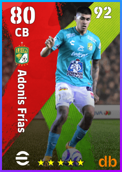 Adonis Frías — CB, OVR 80, MAX 92