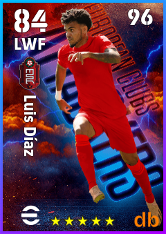 Luis Díaz — LWF, OVR 84, MAX 96