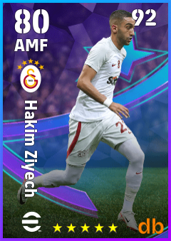 Hakim Ziyech — AMF, OVR 80, MAX 92