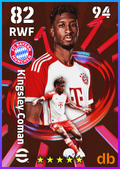 Kingsley Coman — RWF, OVR 82, MAX 94