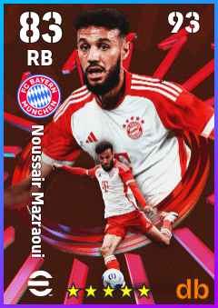 Noussair Mazraoui — RB, OVR 83, MAX 93