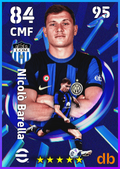 Nicolò Barella — CMF, OVR 84, MAX 95
