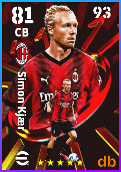 Simon Kjær — CB, OVR 81, MAX 93