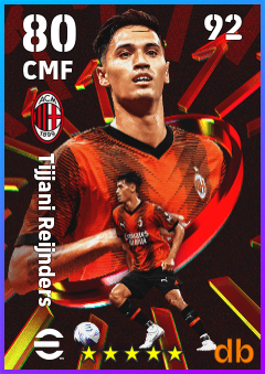 Tijjani Reijnders — CMF, OVR 80, MAX 92