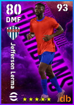 Jefferson Lerma — DMF, OVR 80, MAX 93