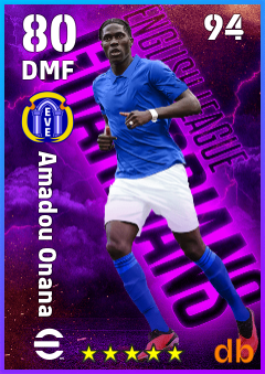 Amadou Onana — DMF, OVR 80, MAX 94