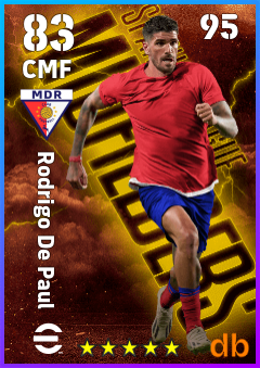 Rodrigo De Paul — CMF, OVR 83, MAX 95