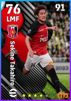 Sekine Takahiro — LMF, OVR 76, MAX 91
