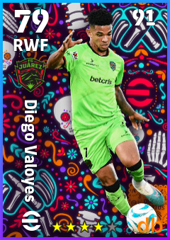 Diego Valoyes — RWF, OVR 79, MAX 91