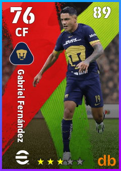 Gabriel Fernández — CF, OVR 76, MAX 89