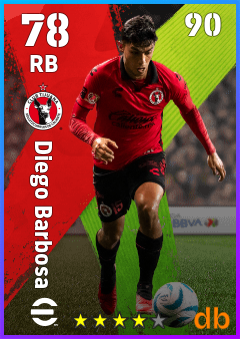 Diego Barbosa — RB, OVR 78, MAX 90
