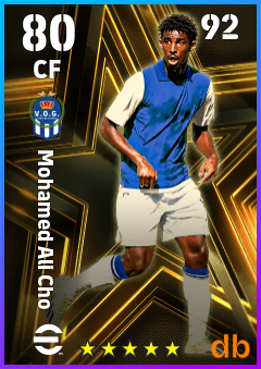 Mohamed Ali Cho — CF, OVR 80, MAX 92