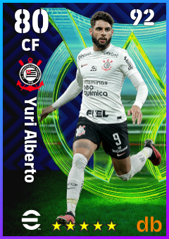 Yuri Alberto — CF, OVR 80, MAX 92