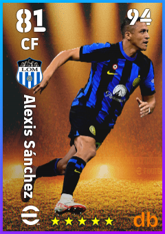 Alexis Sánchez — CF, OVR 81, MAX 94