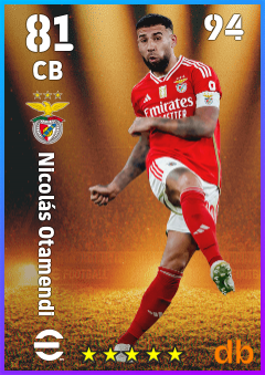 Nicolás Otamendi — CB, OVR 81, MAX 94