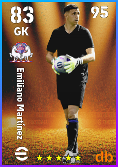 Emiliano Martínez — GK, OVR 83, MAX 95