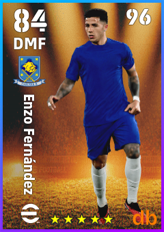 Enzo Fernández — DMF, OVR 84, MAX 96