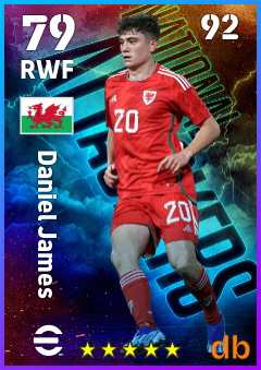 Daniel James — RWF, OVR 79, MAX 92