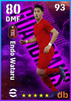 Endo Wataru — DMF, OVR 80, MAX 93