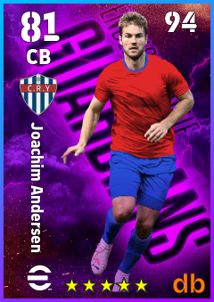 Joachim Andersen — CB, OVR 81, MAX 94