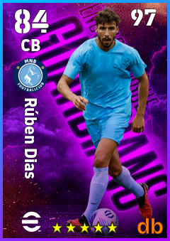 Rúben Dias — CB, OVR 84, MAX 97