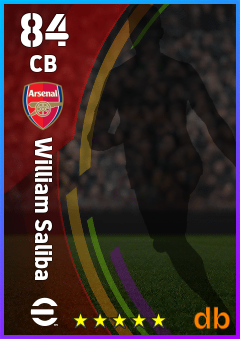 William Saliba — CB, OVR 84, MAX 84