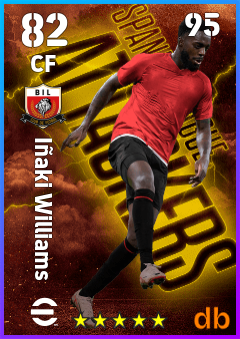 Iñaki Williams — CF, OVR 82, MAX 95