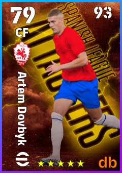 Artem Dovbyk — CF, OVR 79, MAX 93