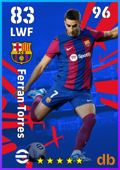 Ferran Torres — LWF, OVR 83, MAX 96