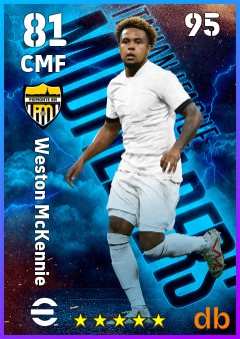 Weston McKennie — CMF, OVR 81, MAX 95