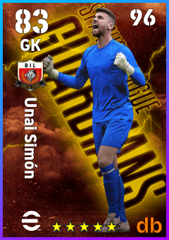 Unai Simón — GK, OVR 83, MAX 96