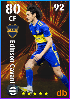 Edinson Cavani — CF, OVR 80, MAX 92