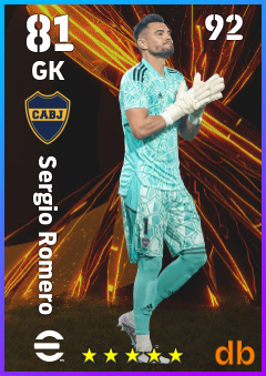 Sergio Romero — GK, OVR 81, MAX 92