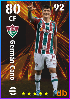 Germán Cano — CF, OVR 80, MAX 92