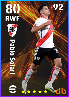 Pablo Solari — RWF, OVR 80, MAX 92