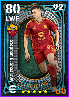 Stephan El Shaarawy — LWF, OVR 80, MAX 92