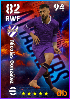 Nicolás González — RWF, OVR 82, MAX 94