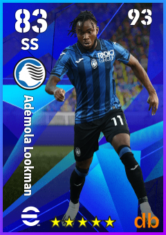Ademola Lookman — SS, OVR 83, MAX 93