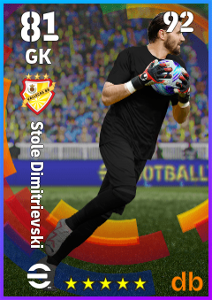 Stole Dimitrievski — GK, OVR 81, MAX 92