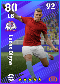 Lucas Digne — LB, OVR 80, MAX 92
