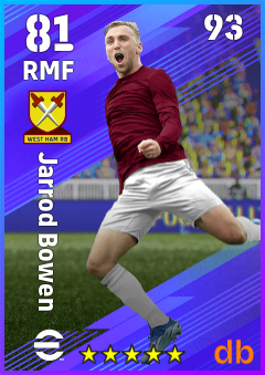 Jarrod Bowen — RMF, OVR 81, MAX 93