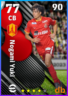 Nogami Yuki — CB, OVR 77, MAX 90