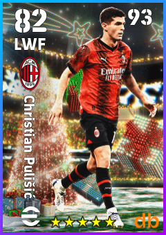 Christian Pulišić — LWF, OVR 82, MAX 93