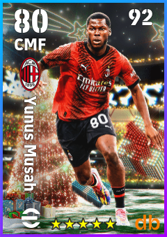 Yunus Musah — CMF, OVR 80, MAX 92