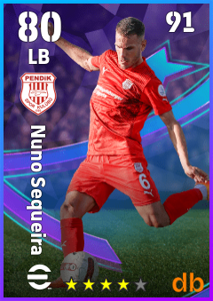 Nuno Sequeira — LB, OVR 80, MAX 91