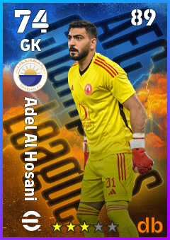 Adel Al Hosani — GK, OVR 74, MAX 89