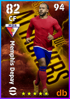 Memphis Depay — CF, OVR 82, MAX 94