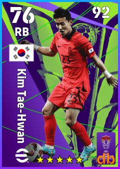 Kim Tae-Hwan — RB, OVR 76, MAX 92