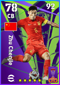 Zhu Chenjie — CB, OVR 78, MAX 92